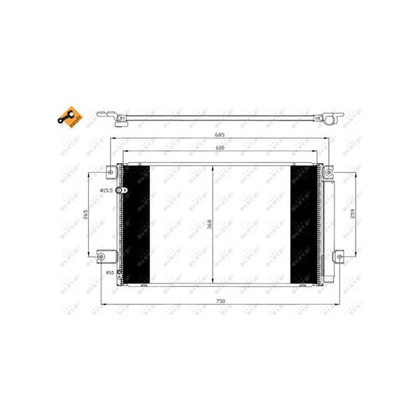 Kondensor, klimatanläggning Nrf 35628 NRF