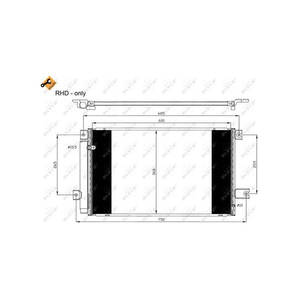 Kondensor, klimatanläggning Nrf 35629 NRF