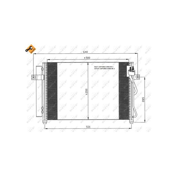 Kondensor, klimatanläggning Nrf 35630 NRF