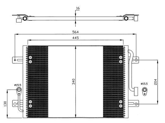 Kondensor, klimatanläggning Nrf 35632 NRF