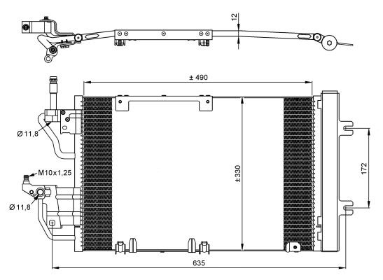 Kondensor, klimatanläggning Nrf 35633 NRF