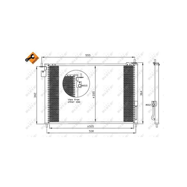 Kondensor, klimatanläggning Nrf 35635 NRF