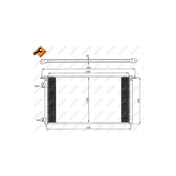Kondensor, klimatanläggning Nrf 35636 NRF