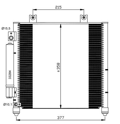 Kondensor, klimatanläggning Nrf 35637 NRF