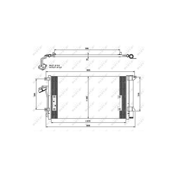 Kondensor, klimatanläggning Nrf 35639 NRF