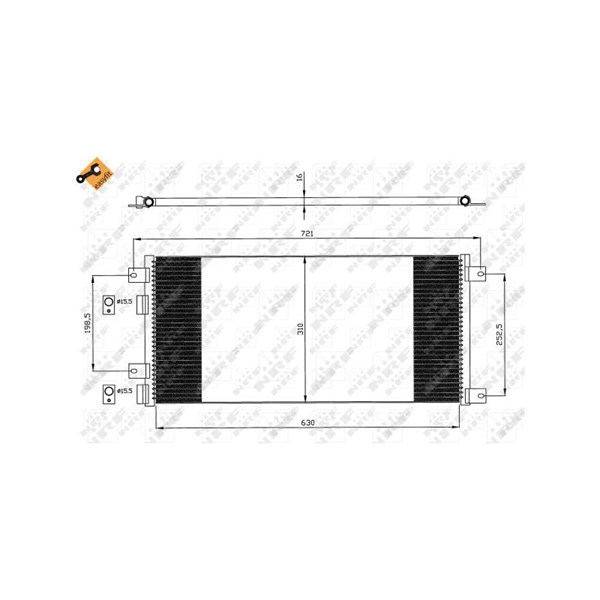Kondensor, klimatanläggning Nrf 35643 NRF