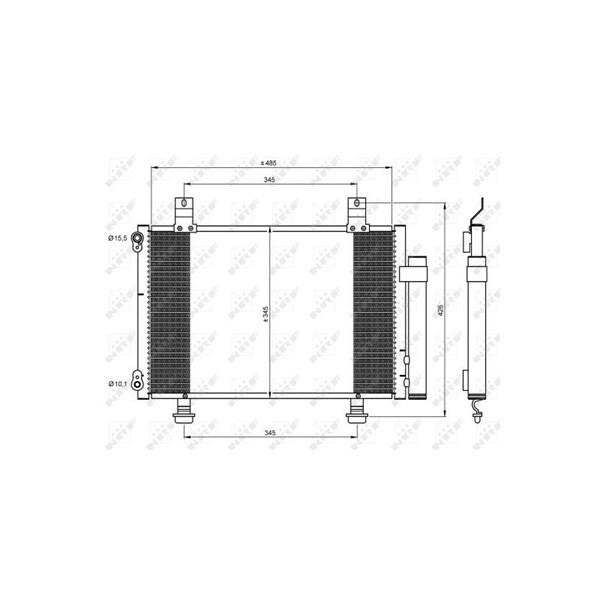 Kondensor, klimatanläggning Nrf 35645 NRF