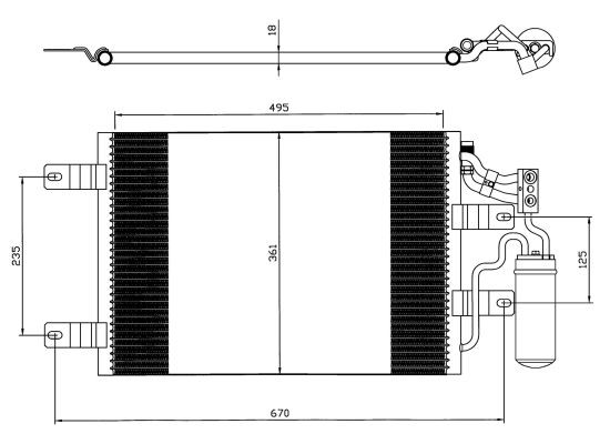 Kondensor, klimatanläggning Nrf 35646 NRF