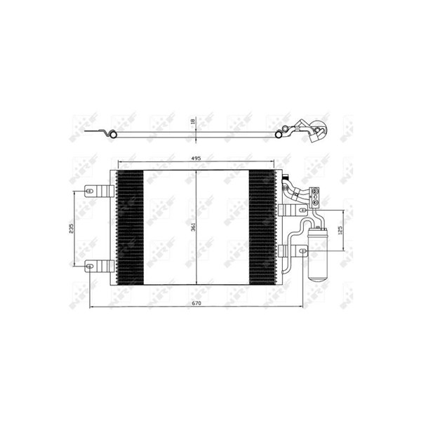 Kondensor, klimatanläggning Nrf 35646 NRF