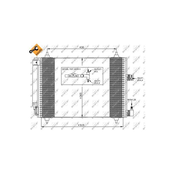 Kondensor, klimatanläggning Nrf 35649 NRF
