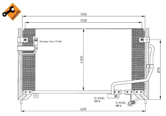 Kondensor, klimatanläggning Nrf 35650 NRF