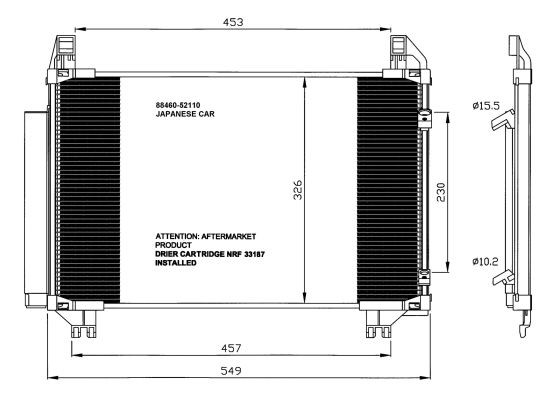 Kondensor, klimatanläggning Nrf 35652 NRF