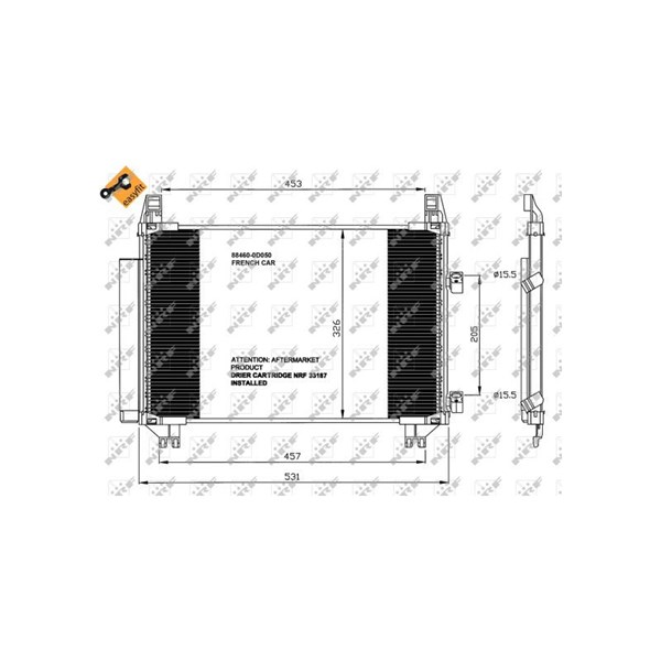 Kondensor, klimatanläggning Nrf 35653 NRF