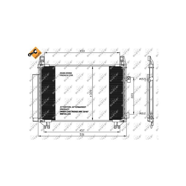 Kondensor, klimatanläggning Nrf 35654 NRF