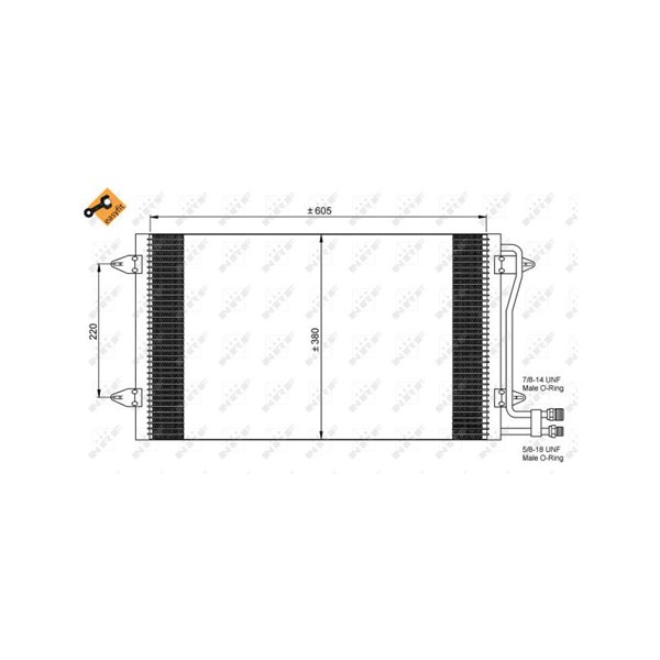 Kondensor, klimatanläggning Nrf 35656 NRF