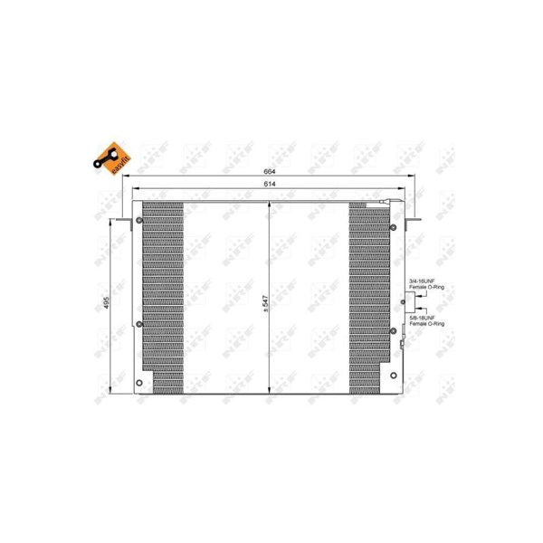 Kondensor, klimatanläggning Nrf 35657 NRF