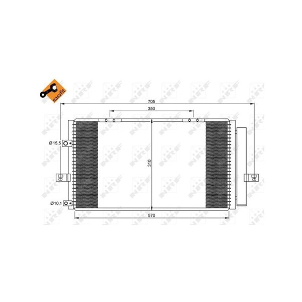 Kondensor, klimatanläggning Nrf 35659 NRF