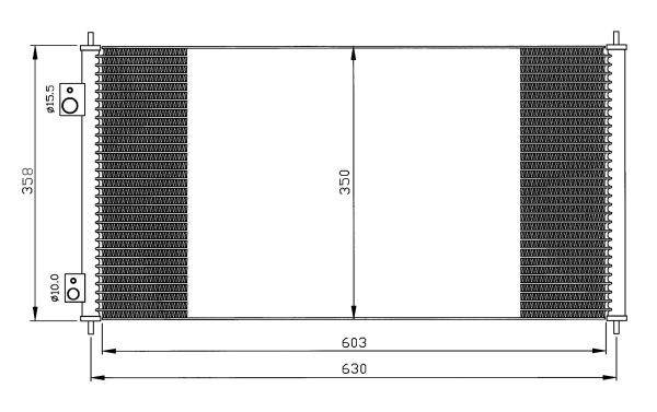 Kondensor, klimatanläggning Nrf 35663 NRF