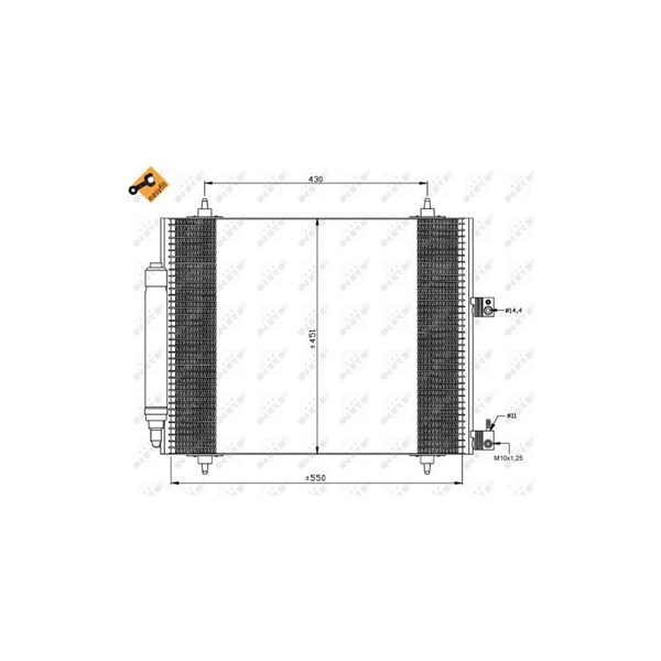 Kondensor, klimatanläggning Nrf 35669 NRF