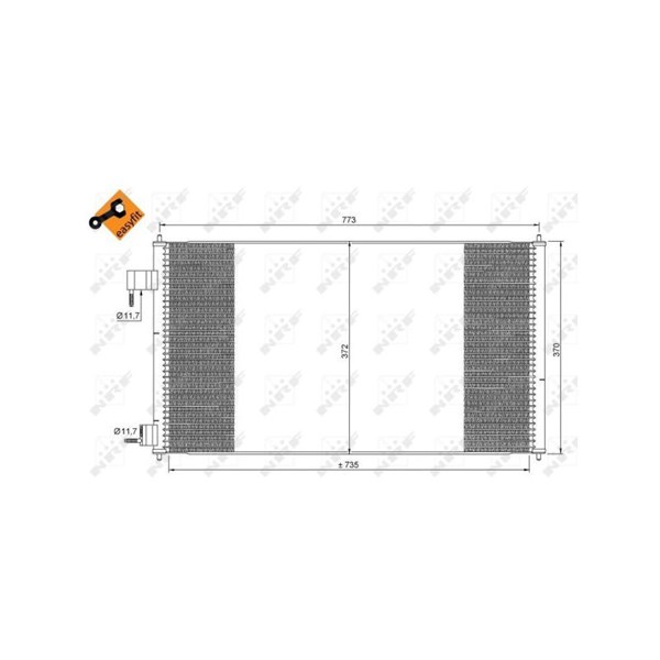 Kondensor, klimatanläggning Nrf 35681 NRF