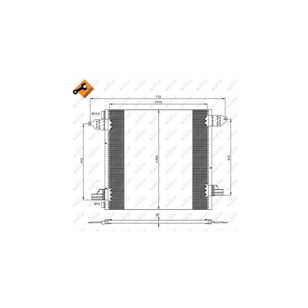 Kondensor, klimatanläggning Nrf 35702 NRF