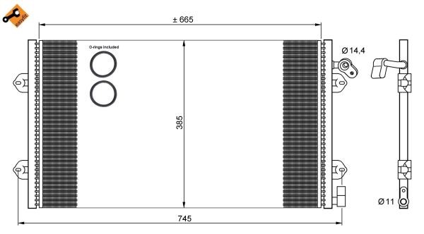 Kondensor, klimatanläggning Nrf 35713 NRF