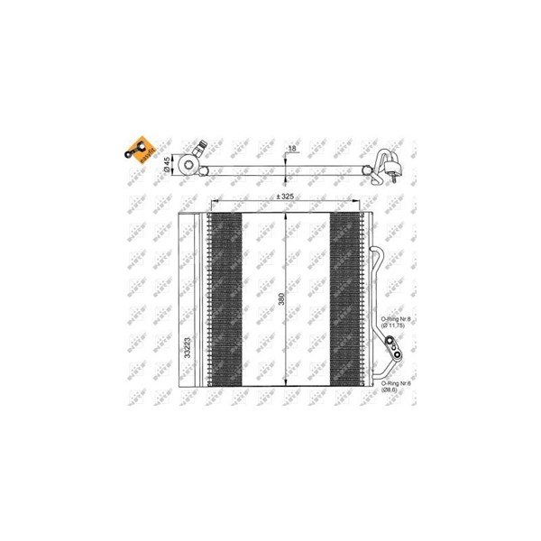 Kondensor, klimatanläggning Nrf 35720 NRF