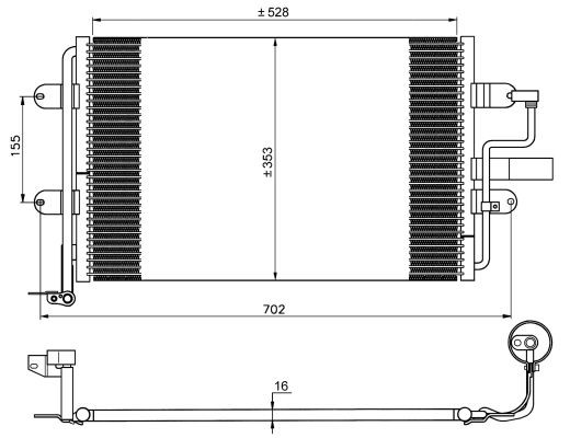 Kondensor, klimatanläggning Nrf 35733 NRF