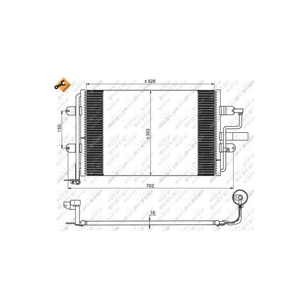 Kondensor, klimatanläggning Nrf 35733 NRF