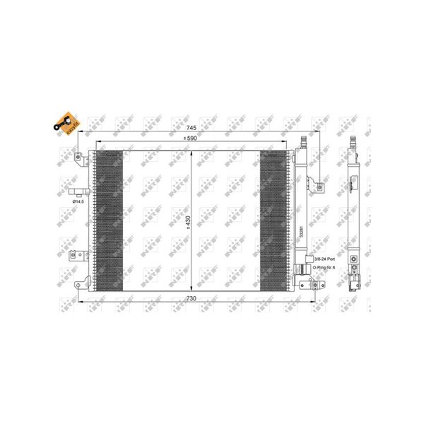 Kondensor, klimatanläggning Nrf 35739 NRF