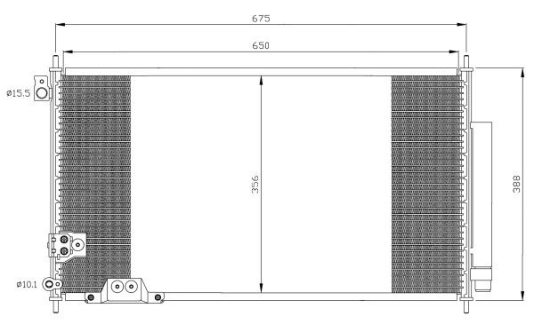 Kondensor, klimatanläggning Nrf 35740 NRF