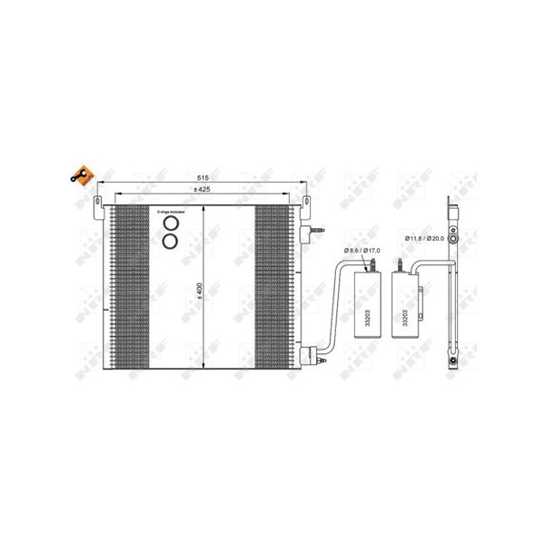 Kondensor, klimatanläggning Nrf 35741 NRF