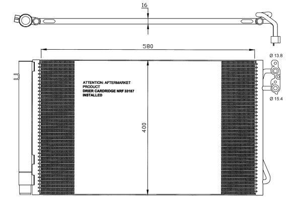 Kondensor, klimatanläggning Nrf 35743 NRF