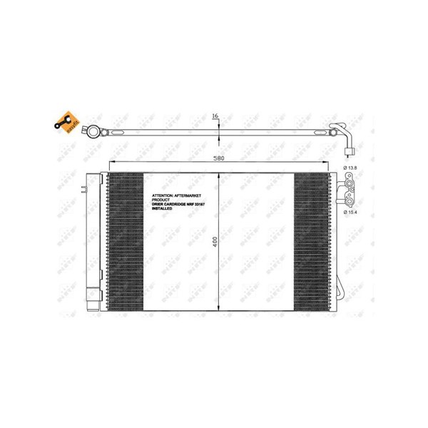 Kondensor, klimatanläggning Nrf 35743 NRF