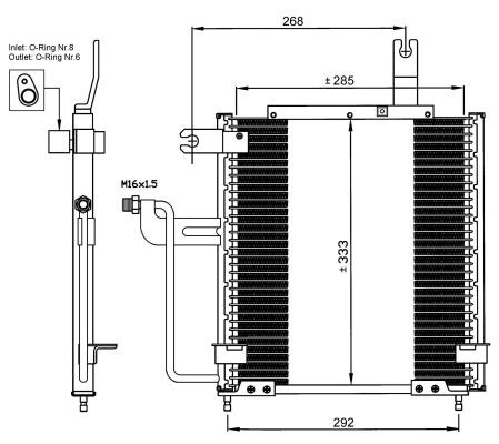 Kondensor, klimatanläggning Nrf 35744 NRF
