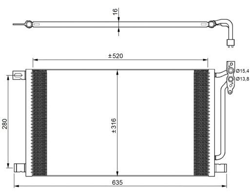 Kondensor, klimatanläggning Nrf 35748 NRF
