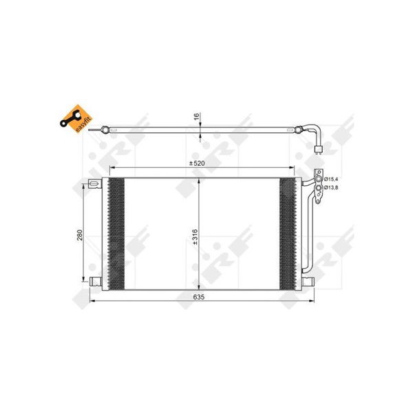 Kondensor, klimatanläggning Nrf 35748 NRF
