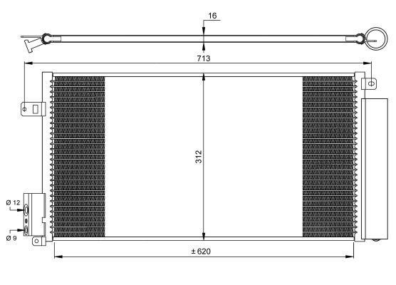 Kondensor, klimatanläggning Nrf 35750 NRF