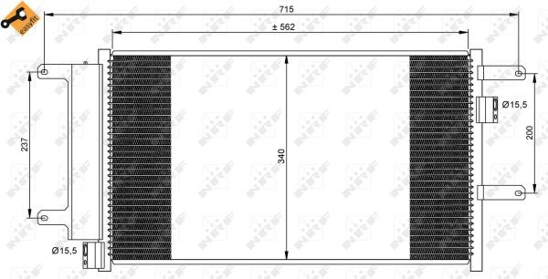 Kondensor, klimatanläggning Nrf 35751 NRF