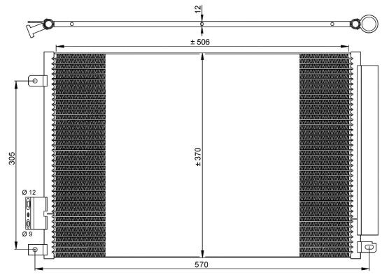 Kondensor, klimatanläggning Nrf 35753 NRF