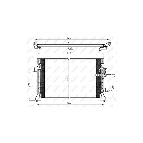 Kondensor, klimatanläggning Nrf 35754 NRF