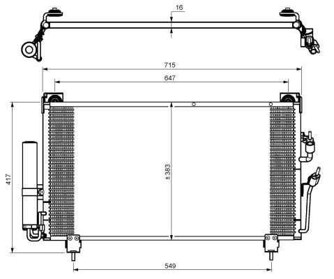 Kondensor, klimatanläggning Nrf 35755 NRF
