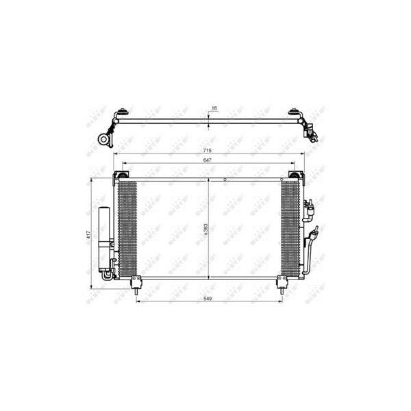 Kondensor, klimatanläggning Nrf 35755 NRF