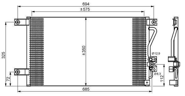 Kondensor, klimatanläggning Nrf 35756 NRF