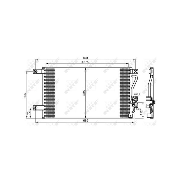 Kondensor, klimatanläggning Nrf 35756 NRF