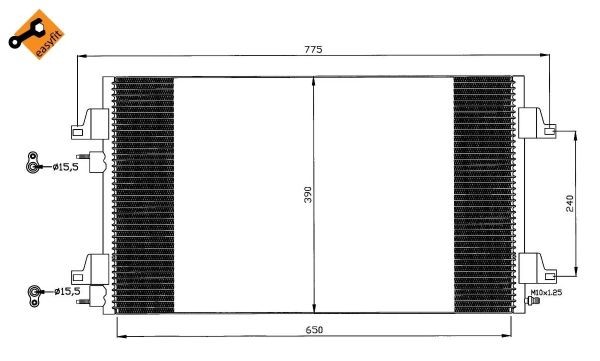 Kondensor, klimatanläggning Nrf 35760 NRF