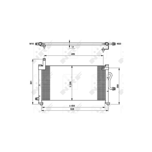 Kondensor, klimatanläggning Nrf 35765 NRF