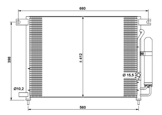 Kondensor, klimatanläggning Nrf 35766 NRF