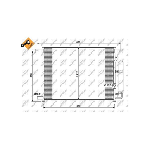 Kondensor, klimatanläggning Nrf 35766 NRF