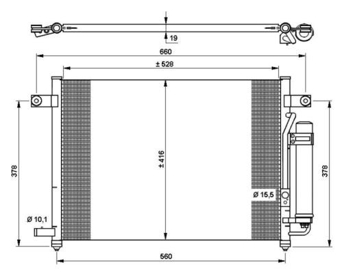 Kondensor, klimatanläggning Nrf 35767 NRF
